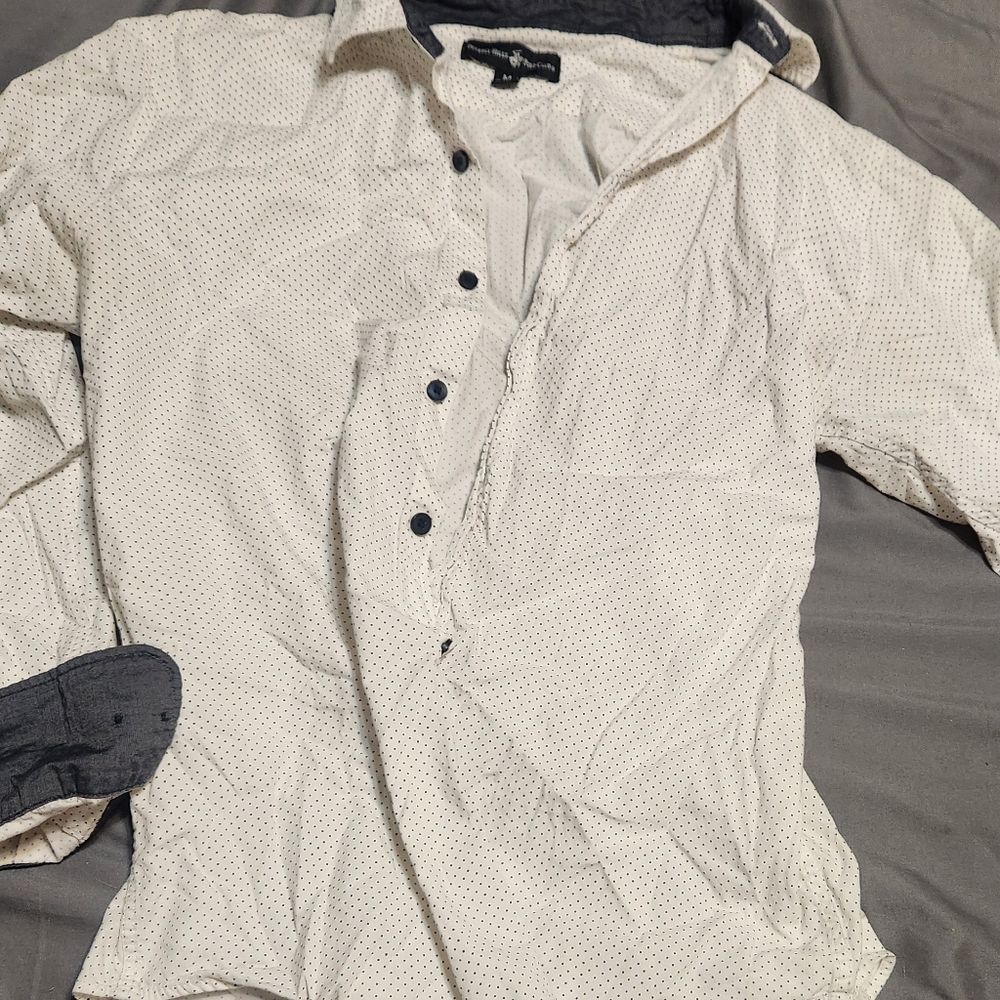 White with black polka dots bottom up